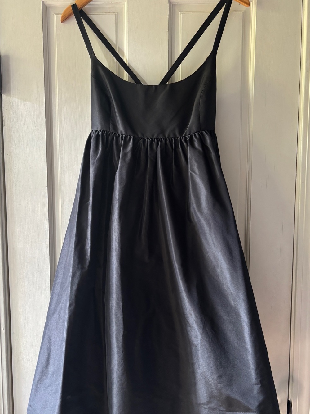 J. Crew Black 100% Silk Black Babydoll Dress